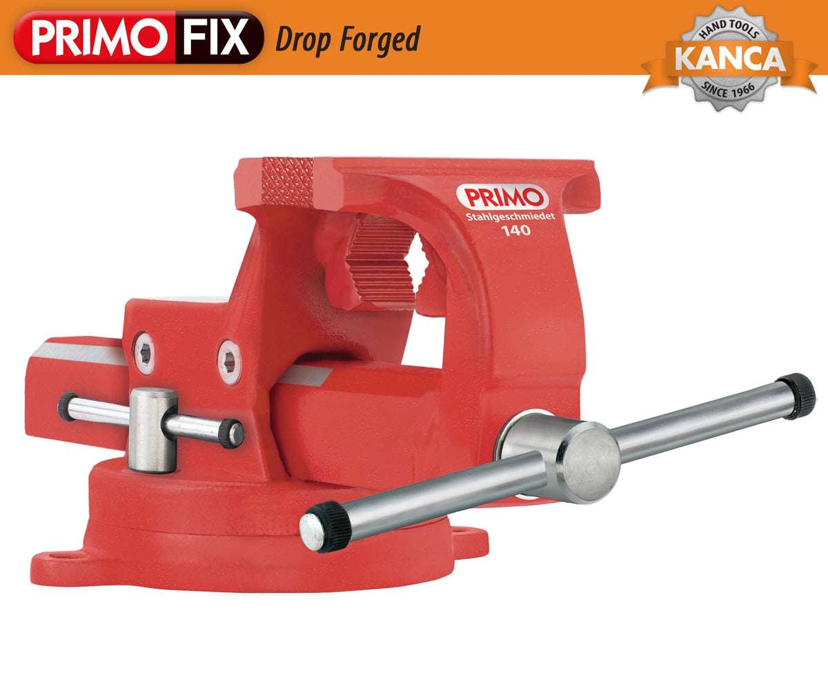 KANCA PRMPL-100,PRIMO PIPE AND BENCH VISE With 360° Rotating Swivel Base,Drop-Forged Pipe and Bench Vise,Jaw Size 4", Max Jaw Opening 4.5",Strong Hand Tools and Machinist Vise (4")