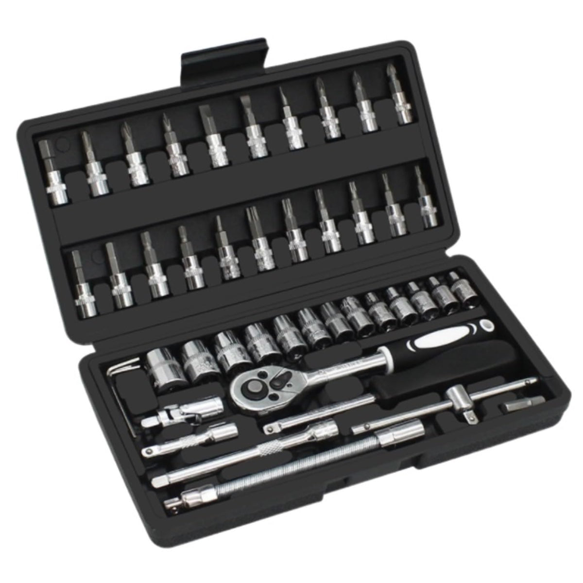 Tool Kit Tool Set Tool Box Set 46 Pcs Socket Set Hardware Tools Home Improvement Sockets Hexagon for Auto Repair Tool Combination Tools Tool Kit Set