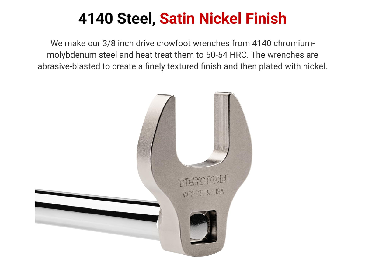 TEKTON 3/8 Inch Drive Crowfoot Wrench Set, 30-Piece | WCF94302