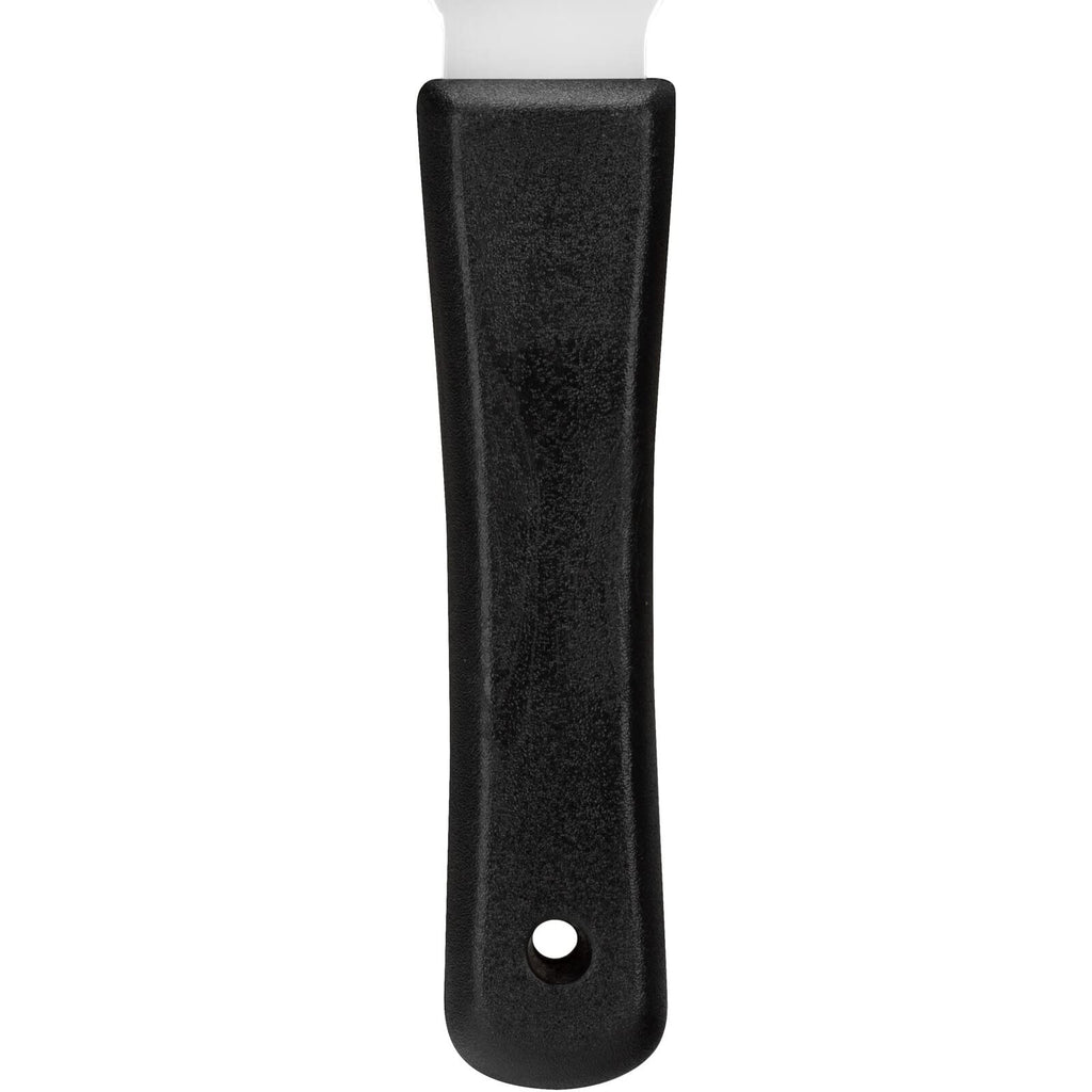 SPARTA Steel Handheld Scraper Kitchen Scraper Tool with Food-Safe Plastic Handle for Griddles, Pans, Pots, and Cutting Boards in Commercial Settings, Stainless Steel, 3 Inches, Black, (Pack of 12)
