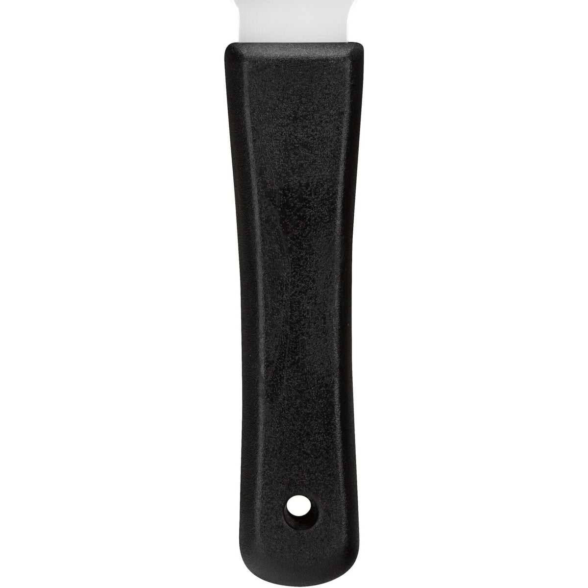SPARTA Steel Handheld Scraper Kitchen Scraper Tool with Food-Safe Plastic Handle for Griddles, Pans, Pots, and Cutting Boards in Commercial Settings, Stainless Steel, 3 Inches, Black, (Pack of 12)