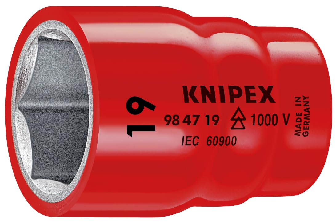 KNIPEX 98 99 11 S6 10 Piece 1,000V Insulated Socket Set 1/2 Metric Drive
