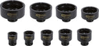 KS TOOLS Socket set for KM groove nuts, studs internal, 9 pcs