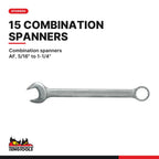 Teng Tools 62 Piece SAE Combination Wrench and Regular/Deep Mixed Drive Socket Set - TTEAF62, Silver