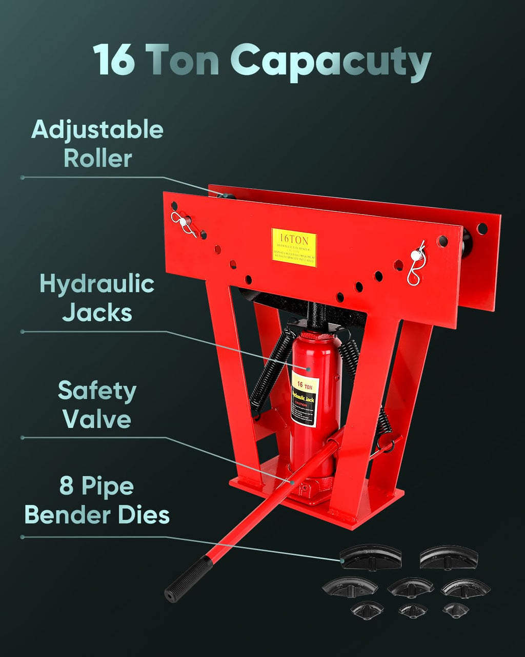 16 Ton Hydraulic Pipe Bender Manual Copper Pipe Bender