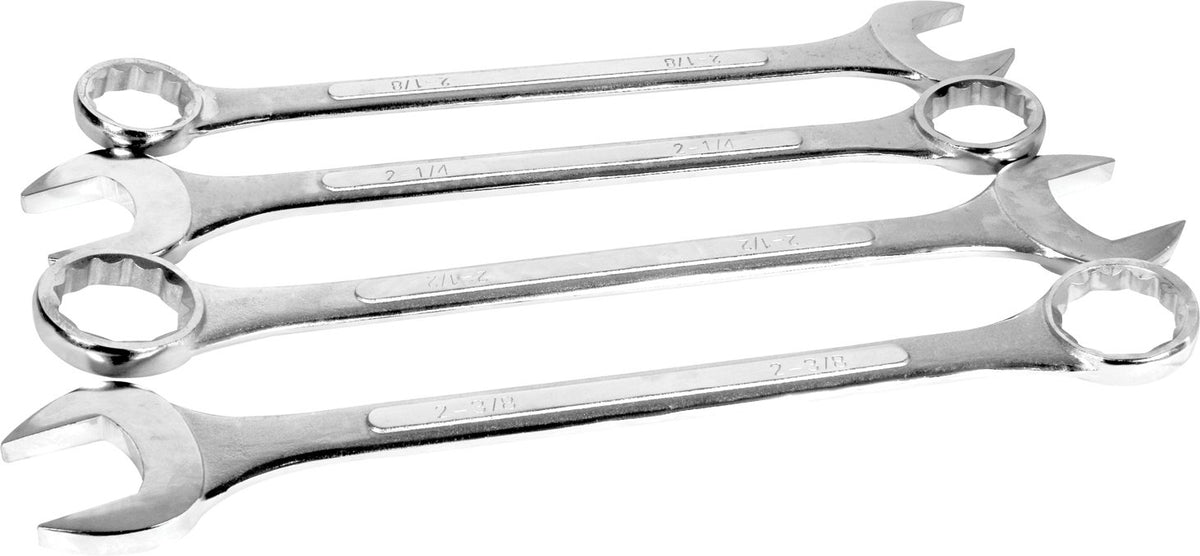 Performance Tool S/4 4-Piece Super Jumbo Comb Wrench Set