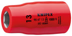 KNIPEX 98 99 11 S6 10 Piece 1,000V Insulated Socket Set 1/2 Metric Drive