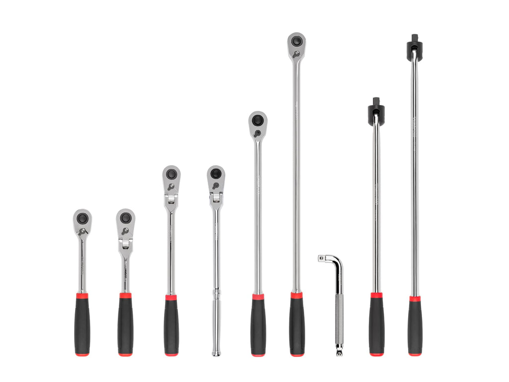 TEKTON 1/2 Inch Drive Ratchet Set Set, 9-Piece | SDR99203