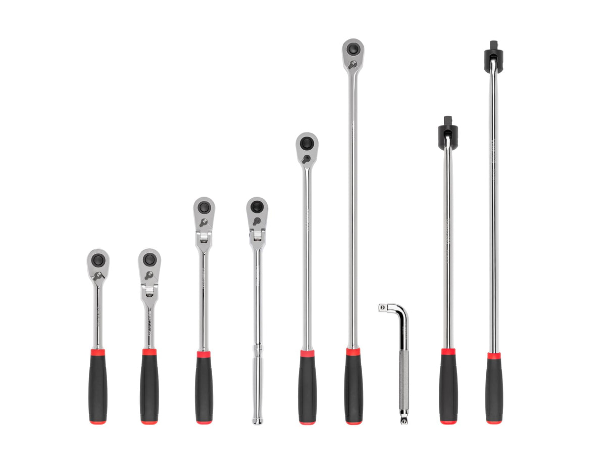 TEKTON 1/2 Inch Drive Ratchet Set Set, 9-Piece | SDR99203