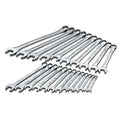 SK Tools USA 23 Piece, Regular, 12 Point, Metric SuperKrome® Combination Wrench Set: 10MM - 19MM | 86225