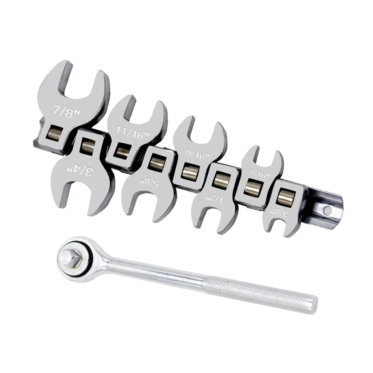 Hardwareols Home Improvement, Open-end Spanners 8-19mm Short Handle Ratchet Spanner Adjustable in Both Directions 72oth Opening Plum Spanner Set 1pcs Wrenches Wrenches