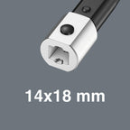 WERA 05075656001 Click-Torque X 6 Torque Wrench for Insert Tools, 80-400 Nm, 14x18 x 80-400 Nm
