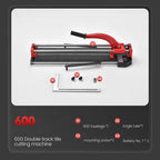 Manual Tile Cutter Tool, Precision Double Rail Ceramic & Porcelain Cutting Machine for Home Improvement, Professional Alloy Wheel Floor Breaker with Ruler