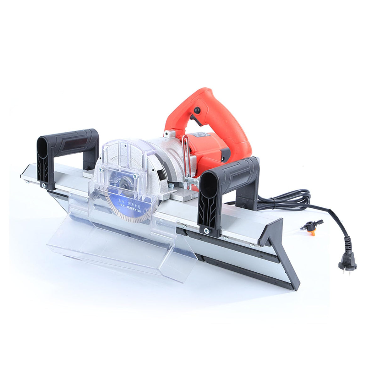 Luocute Electric Tile Bevel Cutter, 45 Degree 13000RPM 1200W Ceramic Tile Chamfering Machine with 12V Water Pump 2.2m Hose for Professional Construction and DIY Home Improvement (US Plug 110V)