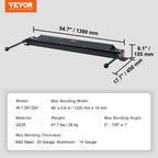 VEVOR Box and Pan Brake, 48-Inch, 0-130 Degrees Sheet Metal Bending Brake