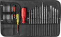 PB Swiss Tools 31-in-1 SwissGrip Evo Screwdriver Set PB 38515.LED CBB | 100% Swiss Made | 22 Interchangeable Blades Torx/Slotted/Hex/Phillips/Pozidriv/Awl, LED Voltage Tester
