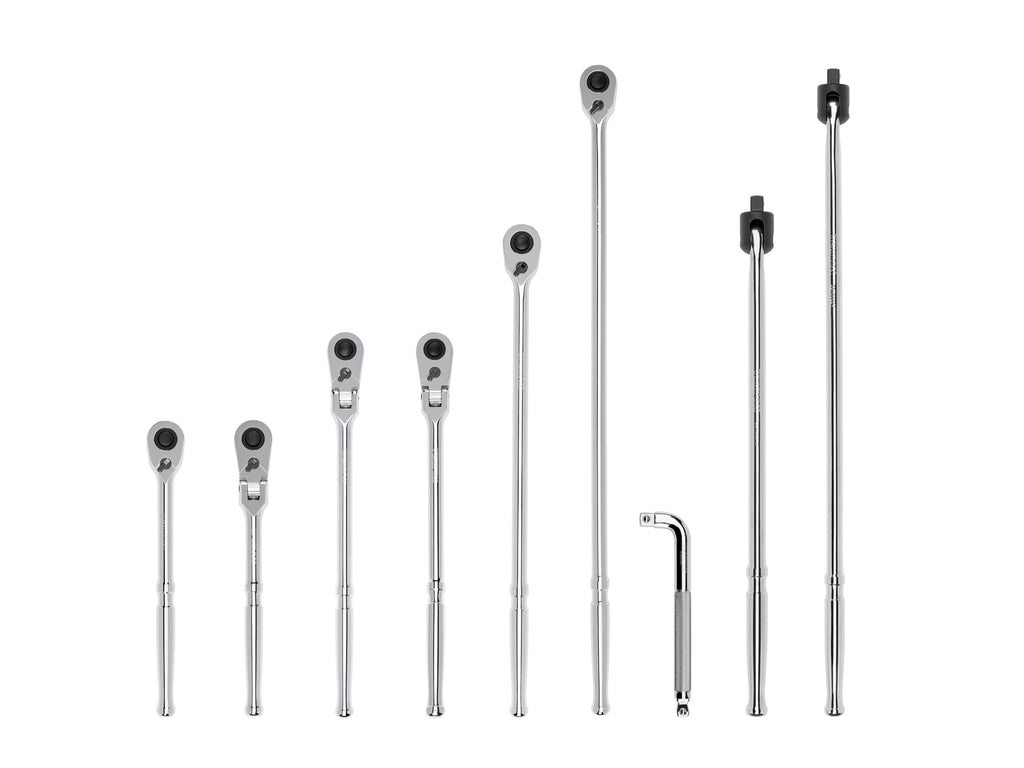 TEKTON 1/2 Inch Drive Ratchet Set Set, 9-Piece | SDR99203