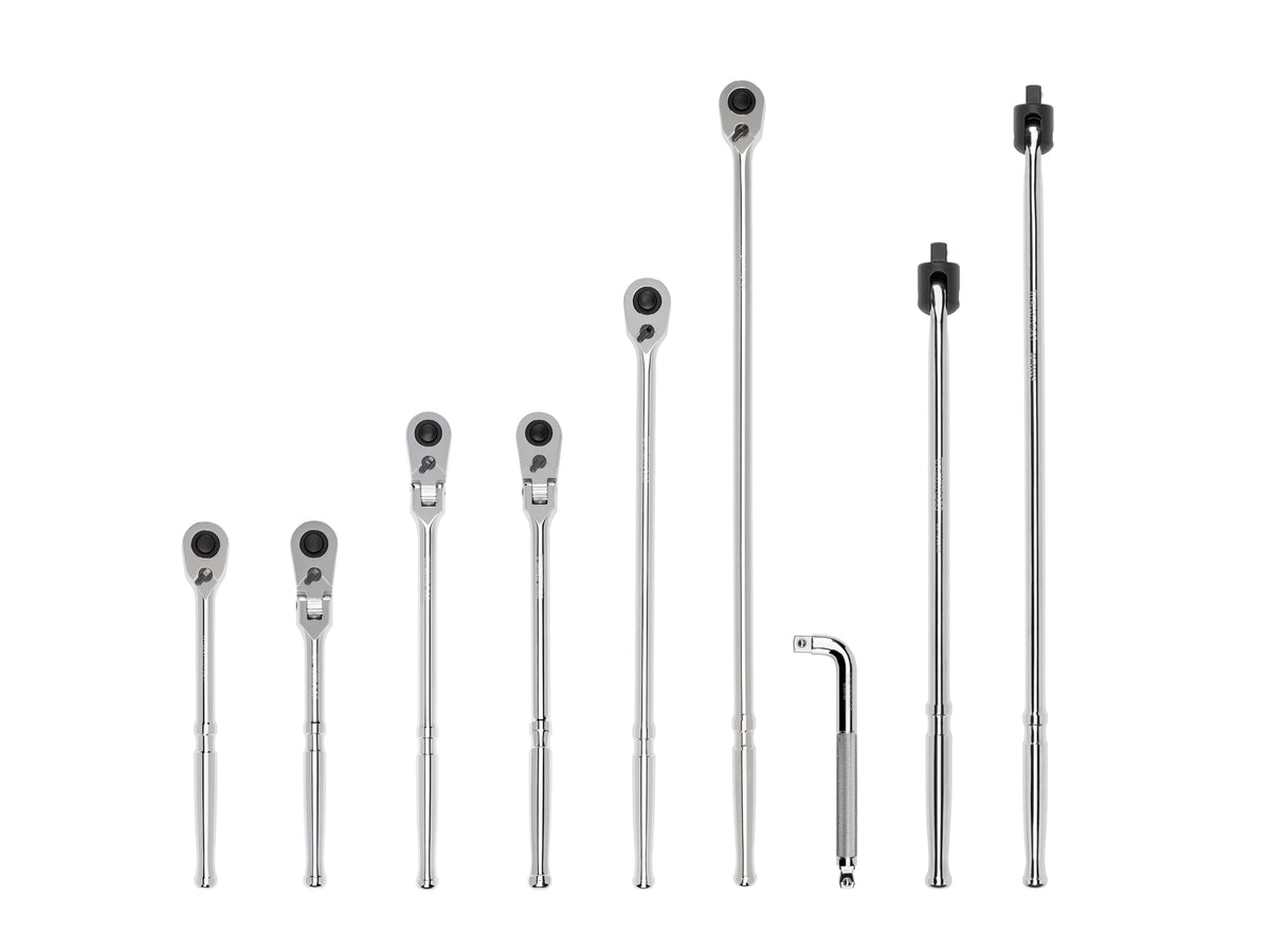 TEKTON 1/2 Inch Drive Ratchet Set Set, 9-Piece | SDR99203