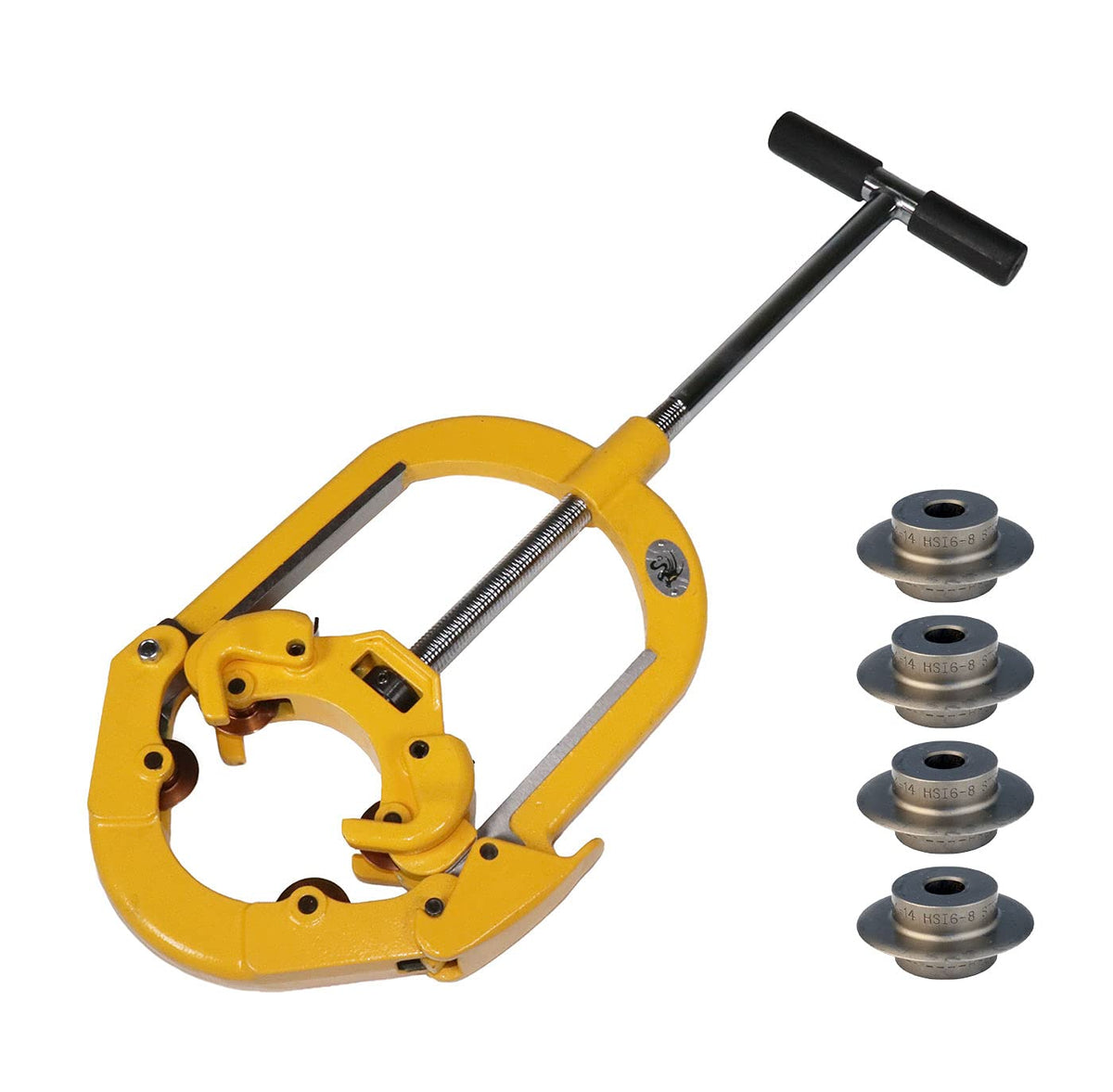 Steel Dragon Tools H6 Hinged 4-Wheel 4in. to 6in. Pipe with Extra Set of Four (4) REED H6I6-8 Cutter Wheels
