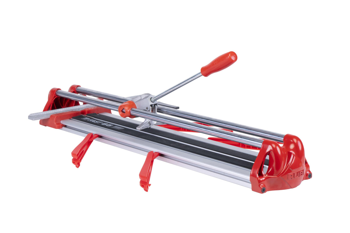 Rubi FAST-65 Manual Tile Cutter – Heavy-Duty Tool for Ceramic and Porcelain – Cutting Capacity of 25-1/2 in – Aluminum Base, Anti-Rust Guides, and Precise Scoring Line
