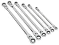 Sealey AK63832 Long Metric Flexi-Head Double End Ratchet Ring Spanner Set, 6 Pieces