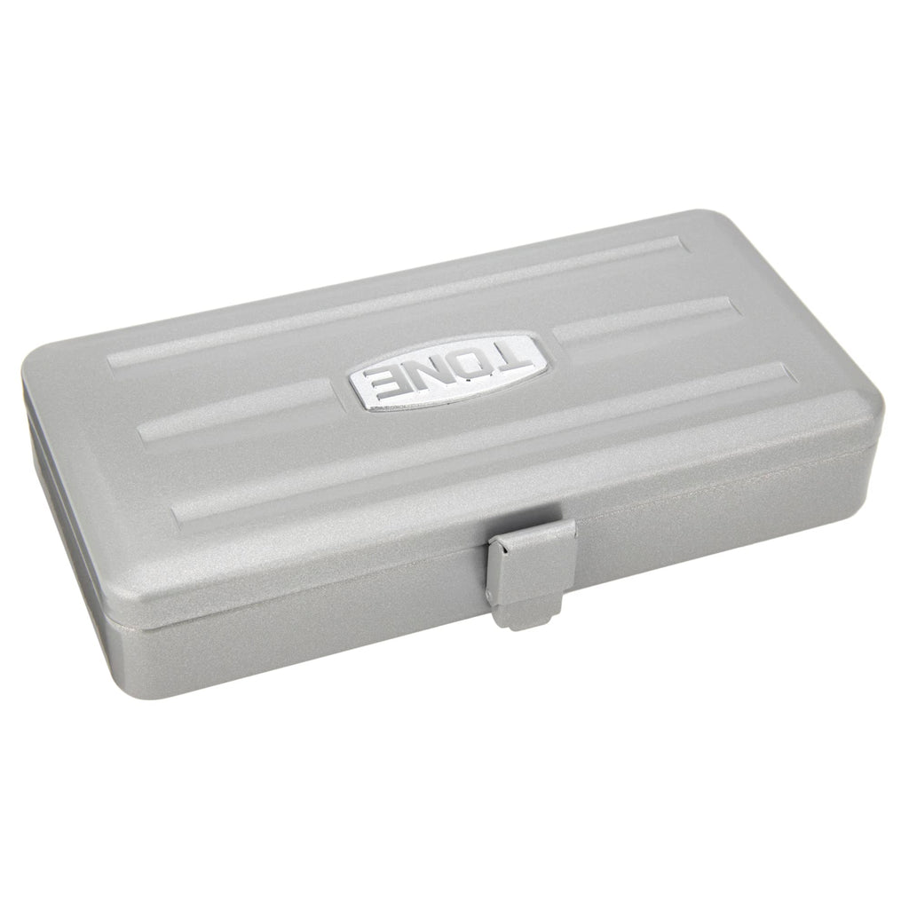 TONE S2187C 1/4" Drive SAE and Metric Socket Wrench Set w/Metal Case