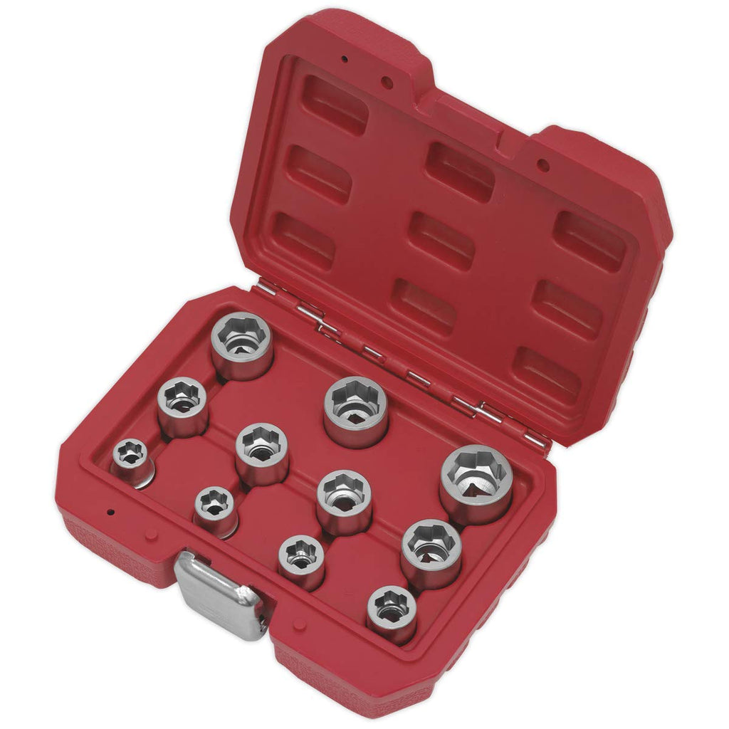 Sealey Ak7281 Bolt Extractor Socket Set 11Pc 3/8Sq Drive Metric