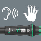 WERA 05075656001 Click-Torque X 6 Torque Wrench for Insert Tools, 80-400 Nm, 14x18 x 80-400 Nm