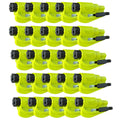 resqme Pack of 25 The Original Emergency Keychain Car Escape Tool, 2-in-1 Seatbelt Cutter and Window Breaker, Made in USA, Yellow - Compact Emergency Hammer