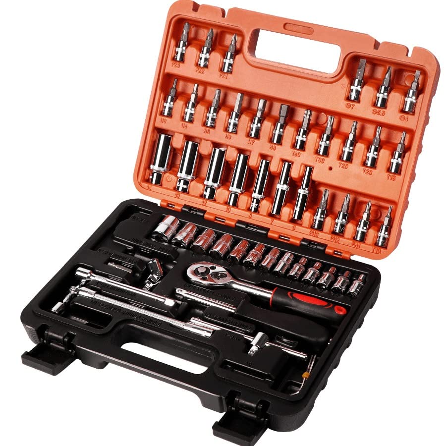 Tool Set, General Household Hand Tool Kit, Auto Repair Tool Box with Plastic Toolbox Storage Case, for Everyday Home Improvements