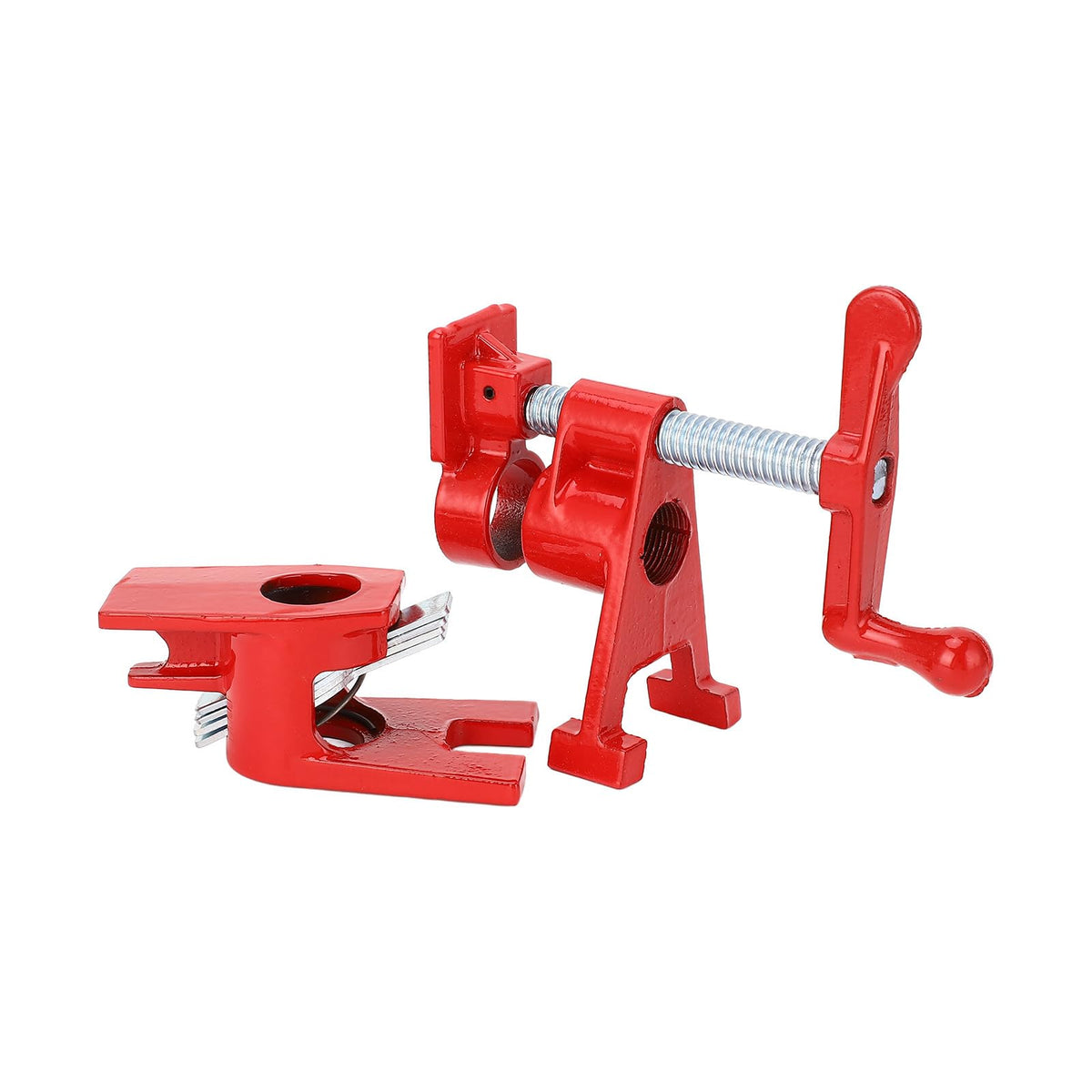 4PCS Pipe Clamp, Heavy Duty Malleable Iron Adjustable Jaw Clamp, Lightweight Design Pipe, Ideal for Woodworking Carpentry & Home Improvement DIY Craft