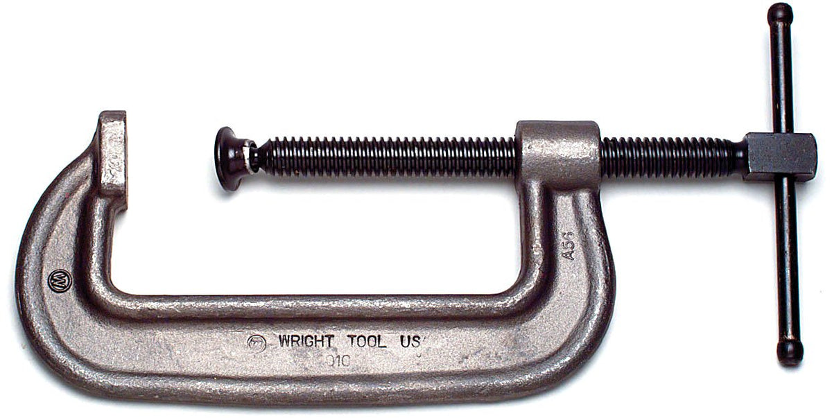 Wright Tool 6" Heavy Service Forged C-Clamps - Test Load 11,250 lbs.