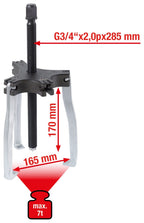 KS TOOLS Universal 2 + 3 Arm Puller 165mm, Size 3, 7T