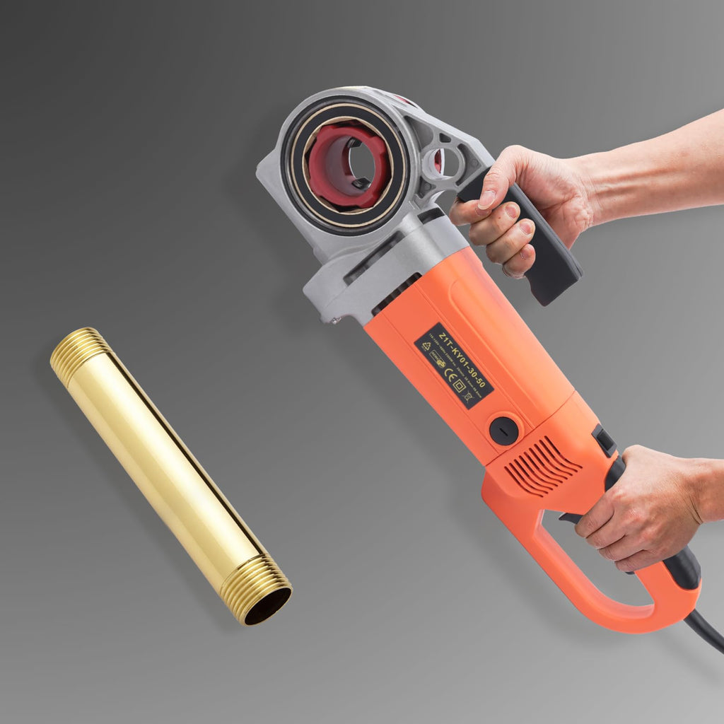 Pipe Threader, Electric Pipe Threader, 2300W 110V Strong Power Multi-purpose Pipe Threading Tool Kit w/ 6 Dies 1/2"-2" and Carrying Case, Heavy-Duty Aluminum and Steel Hand-Held Power Drive Kit