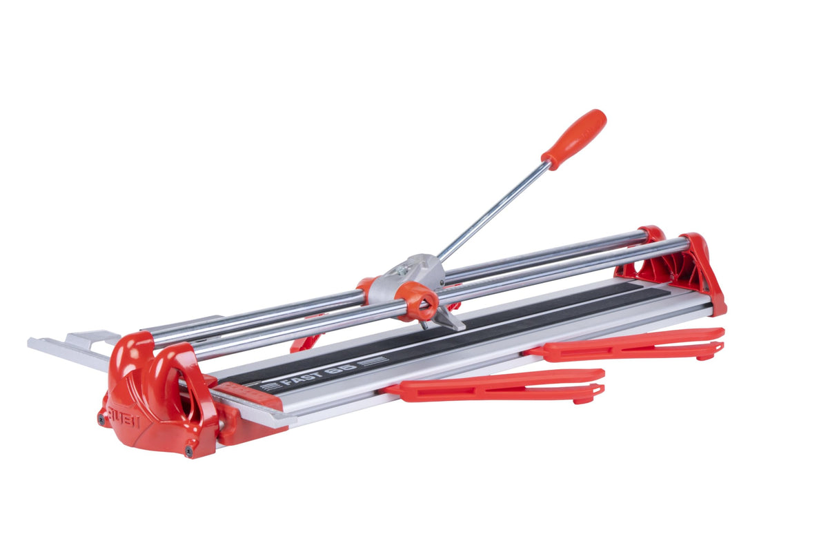 Rubi FAST-65 Manual Tile Cutter – Heavy-Duty Tool for Ceramic and Porcelain – Cutting Capacity of 25-1/2 in – Aluminum Base, Anti-Rust Guides, and Precise Scoring Line