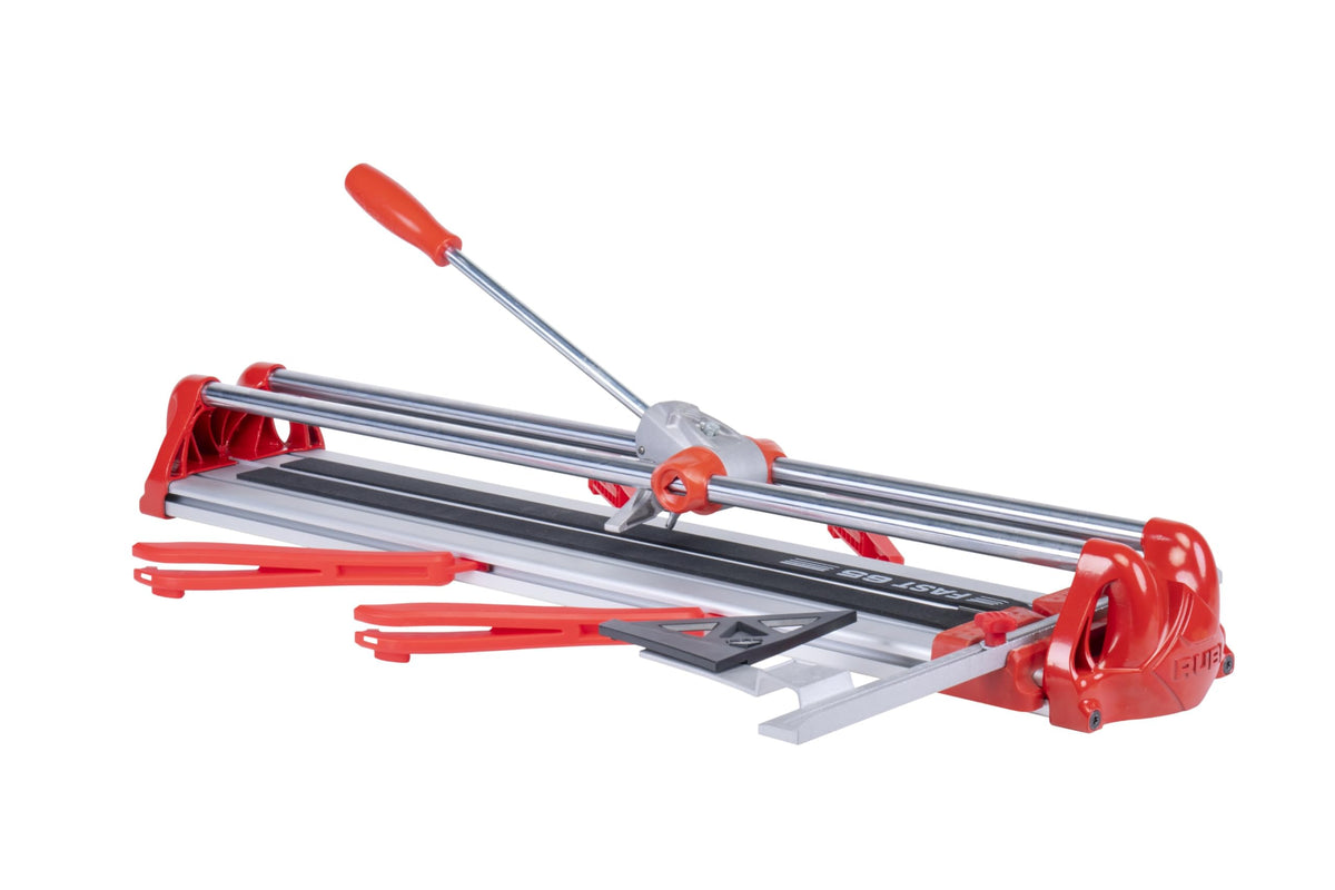 Rubi FAST-65 Manual Tile Cutter – Heavy-Duty Tool for Ceramic and Porcelain – Cutting Capacity of 25-1/2 in – Aluminum Base, Anti-Rust Guides, and Precise Scoring Line
