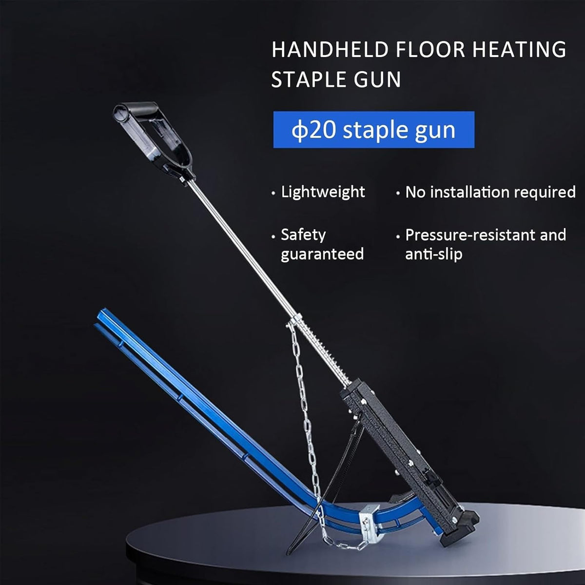 Underfloor Heating Pipe Clip Tacker Gun, Handheld Pipes Staples Device,for 20mm Clips, for Home Improvement