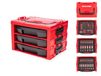 TEKTON 3/8 Inch Drive 12-Point Socket and Ratchet Set, 117-Piece | SKT16303