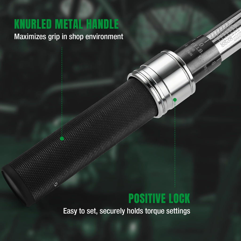 SK Tools USA 1/2" Drive Adjustable Torque Wrench Micrometer, 20-150 ft.lb.