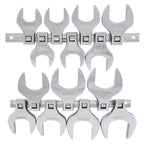Sunex Tools Jumbo Crowfoot Wrench Set Bundle - SAE & Metric Sizes (14 + 8 Pieces)