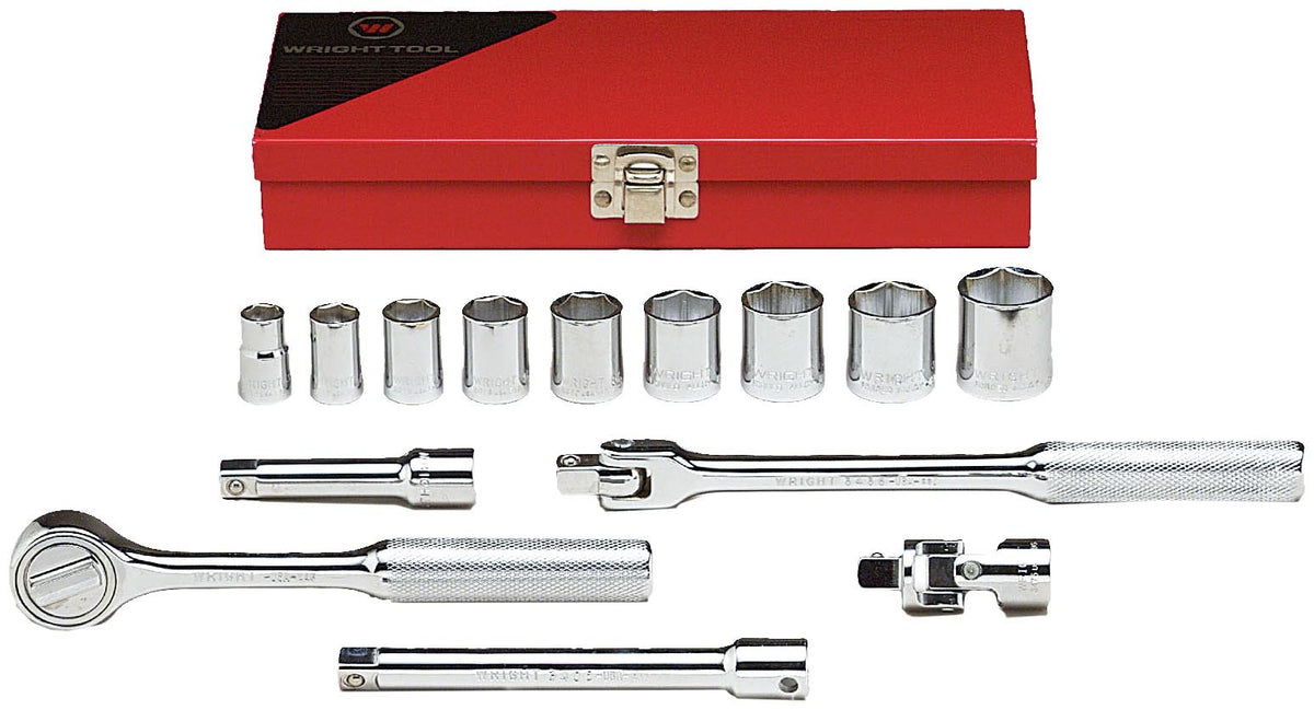 Wright Tool 335 3/8" Drive, 6 Point Standard Socket Set (14-Piece)