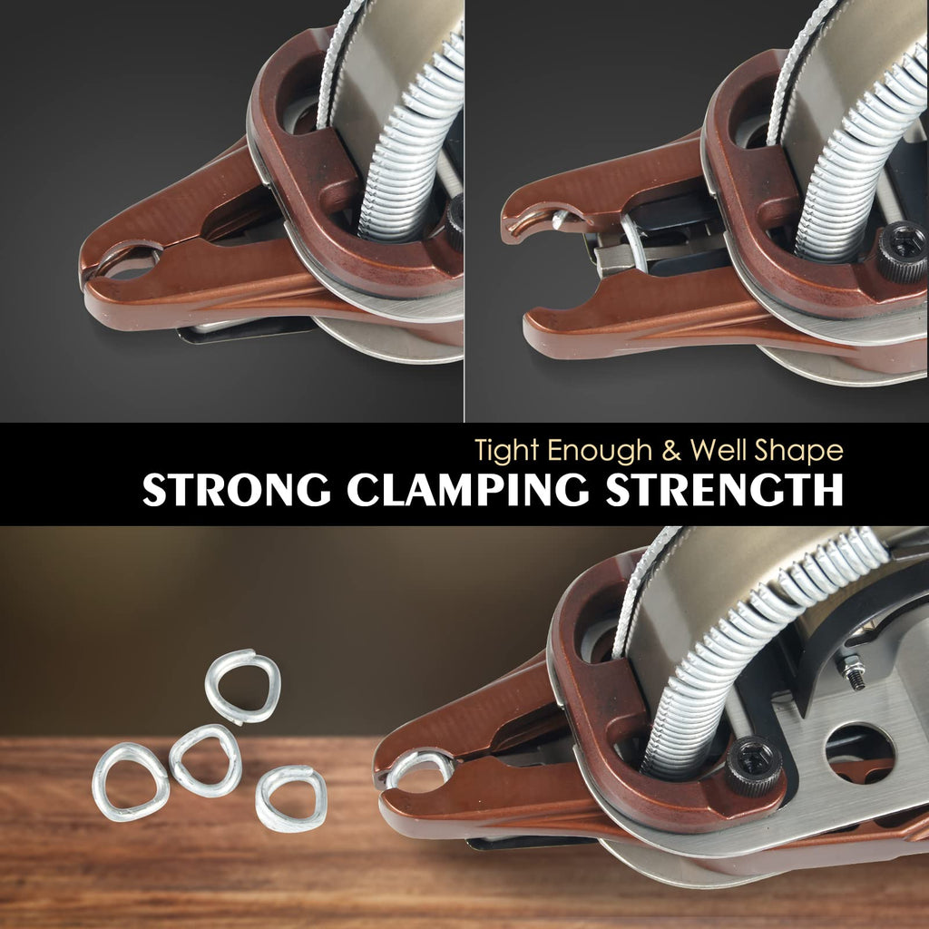 Woodpecker C50 11 Gauge Manual Snap Ring Plier 1-1/2-Inch Crown Fencing Tool Hog Ring Plier Hog Ring Gun 13-14mm Closure Diameter Manual C Ring Stapler for Wire Cages, Mattress, Gabion (C50)