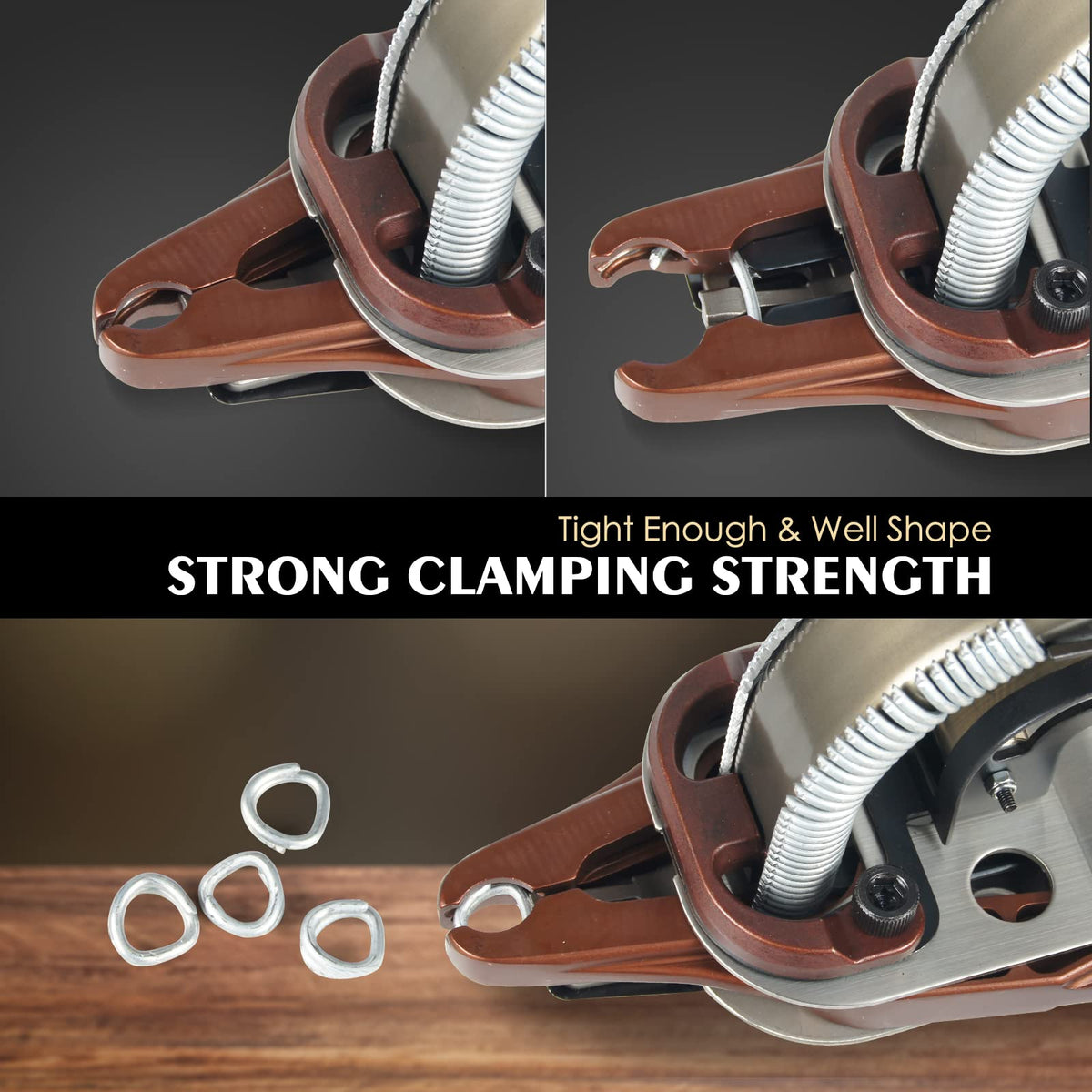 Woodpecker C50 11 Gauge Manual Snap Ring Plier 1-1/2-Inch Crown Fencing Tool Hog Ring Plier Hog Ring Gun 13-14mm Closure Diameter Manual C Ring Stapler for Wire Cages, Mattress, Gabion (C50)