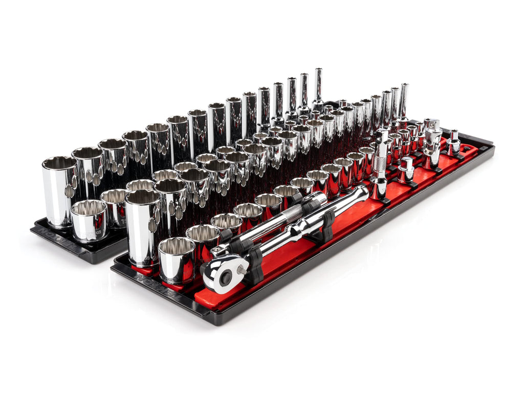 TEKTON 3/8 Inch Drive 12-Point Socket and Ratchet Set, 117-Piece | SKT16303