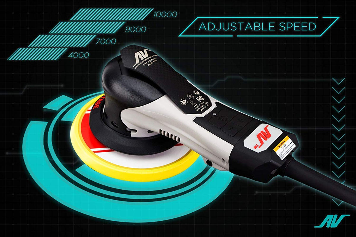 AirVANTAGE 5" Palm-Style, 2nd Generation Industrial Advanced Electric Sander Central-Vacuum with Low-Profile Pad (3/32- Hook & Loop)