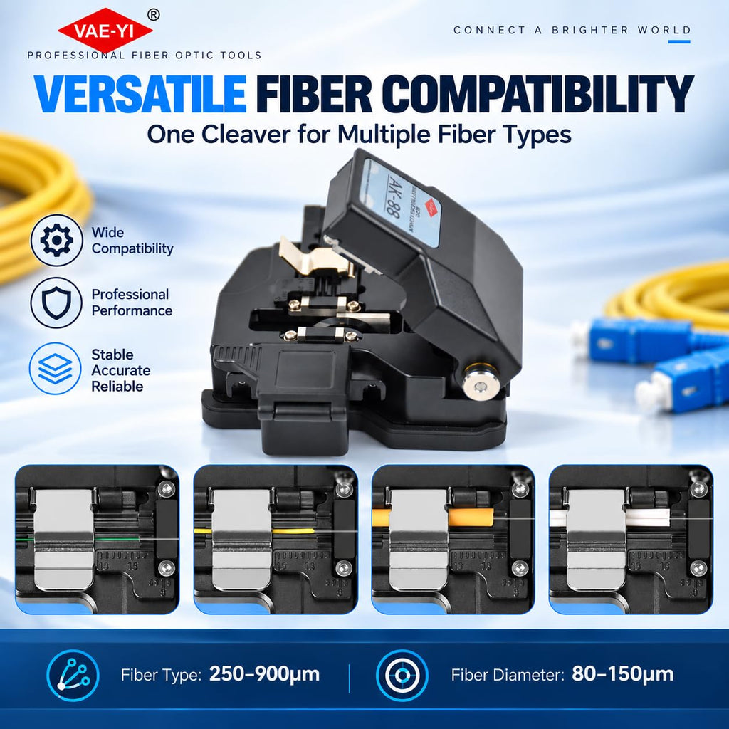 VAEYI AK-88 One Step Automatic Fiber Cleaver, with Auto Blade Return