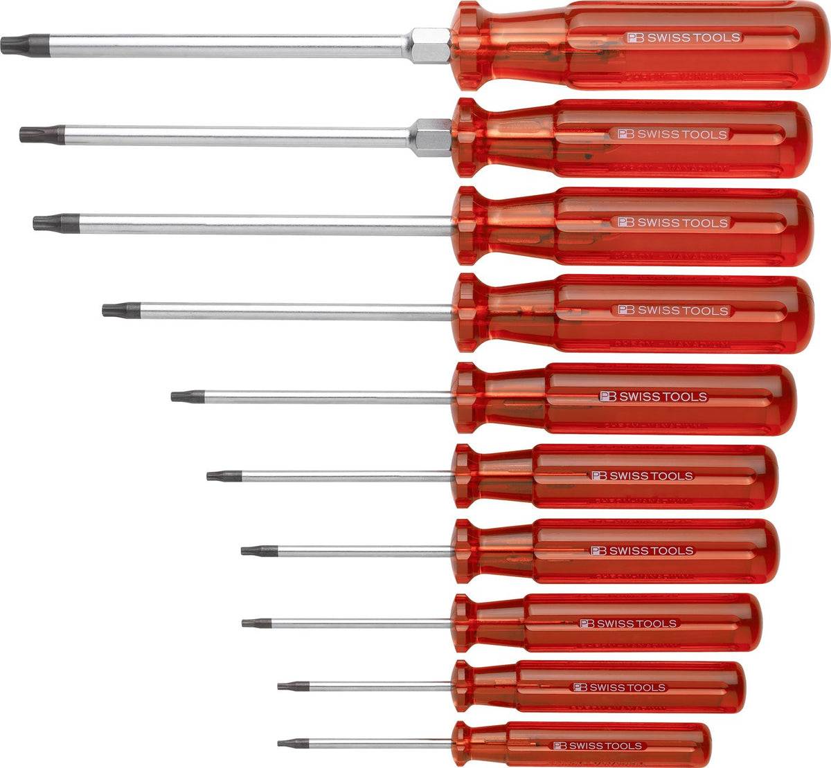 PB Swiss Tools Classic Handle Screwdriver Set for Torx screws, size T6-T30