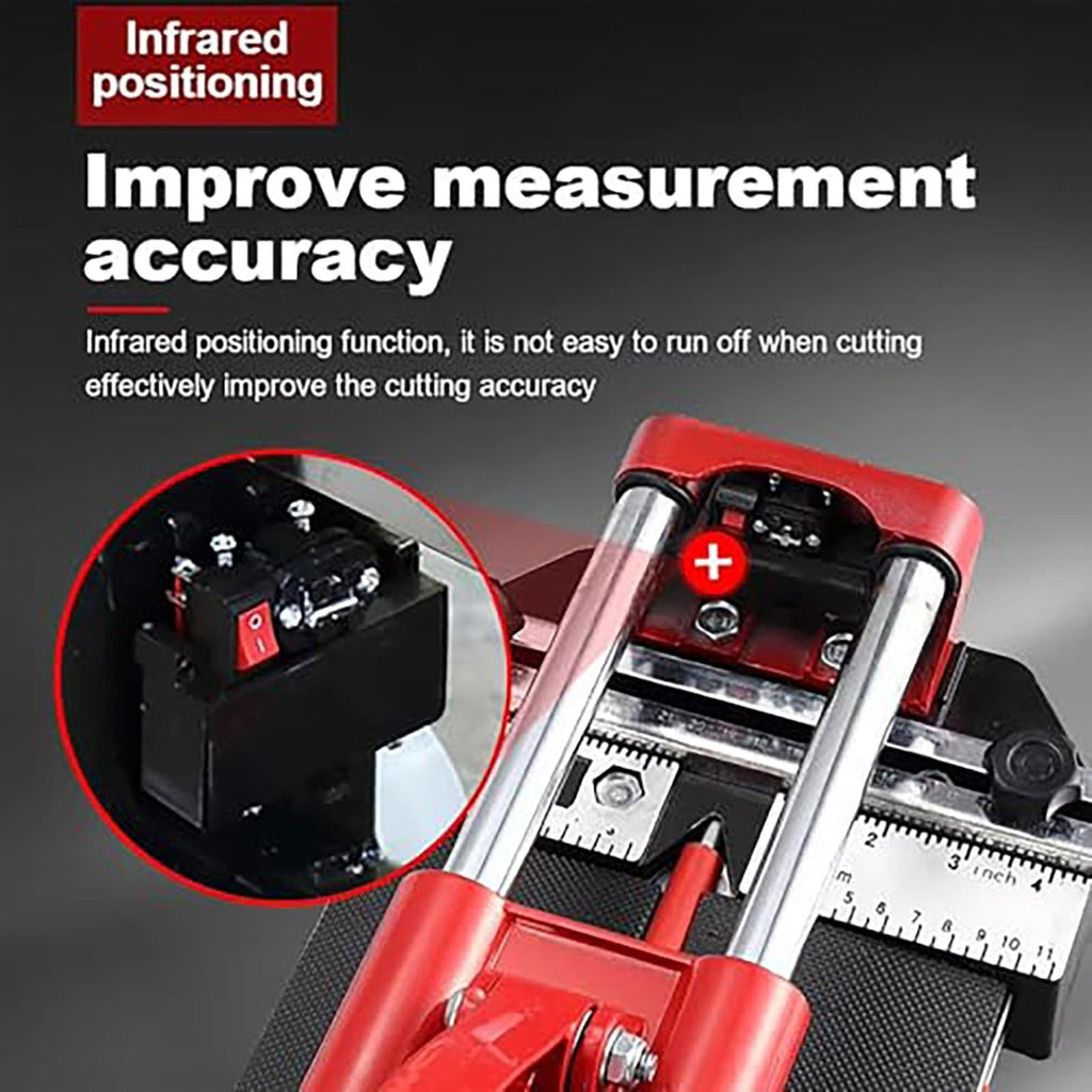 Manual Tile Cutter Tool, Precision Double Rail Ceramic & Porcelain Cutting Machine for Home Improvement, Professional Alloy Wheel Floor Breaker with Ruler