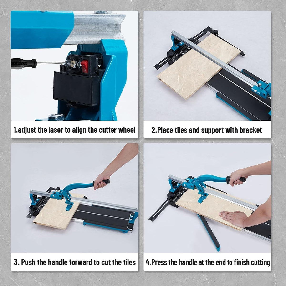 Manual Tile Cutter with Tungsten Carbide Wheel and Infrared Positioning for Ceramic and Porcelain Tiles,Infrared Positioning,Manual Tile Cutter,for Home Improvement