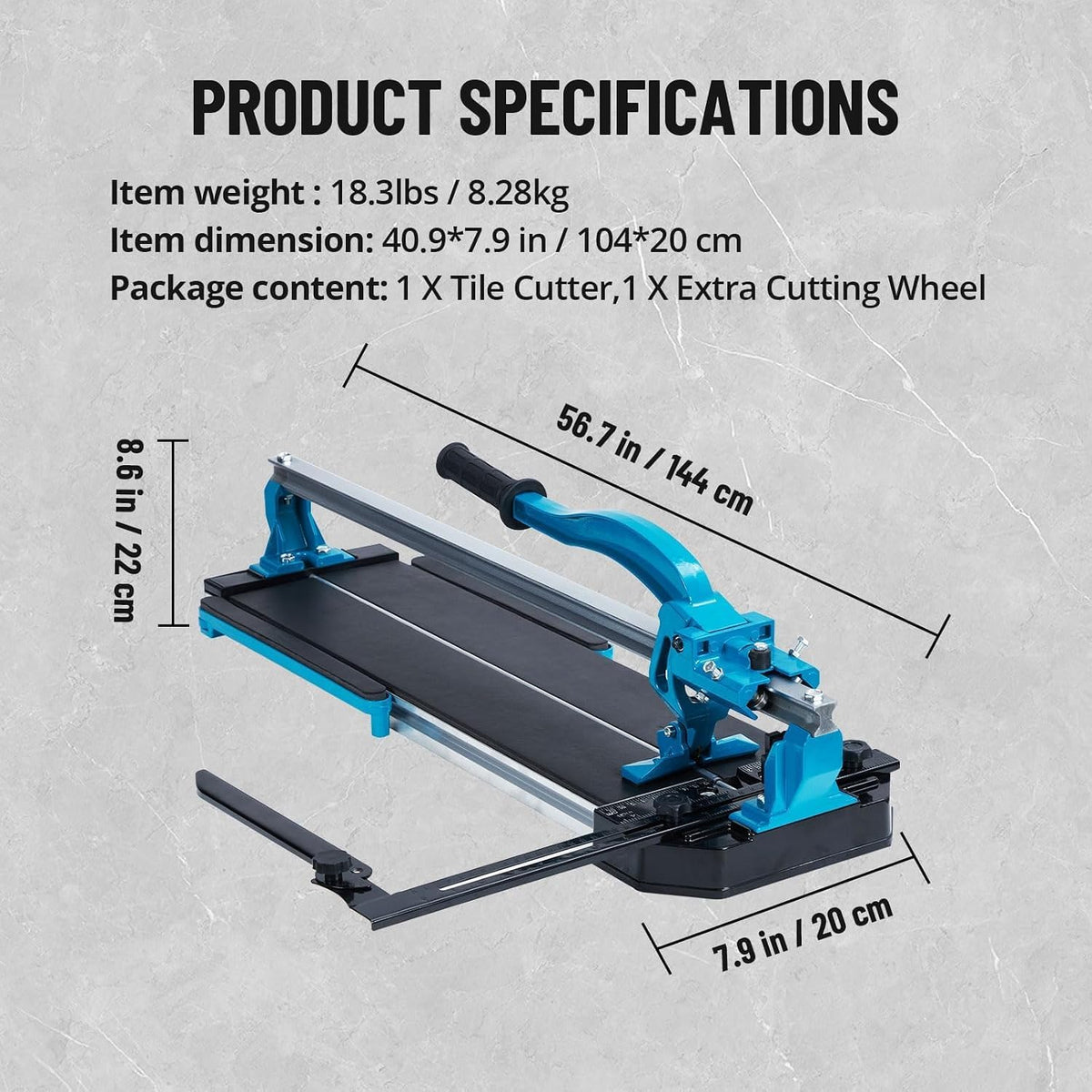 Manual Tile Cutter with Tungsten Carbide Wheel and Infrared Positioning for Ceramic and Porcelain Tiles,Infrared Positioning,Manual Tile Cutter,for Home Improvement